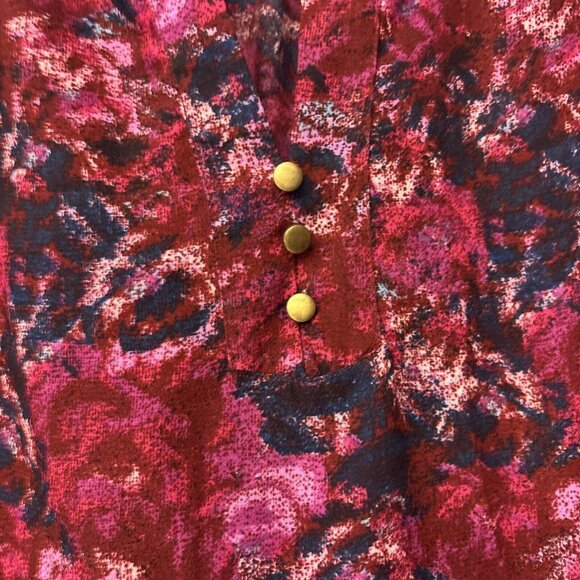 Time & Tru Womens Summer Floral Dress Tiered Balloon Long Sleeve Size XXL 20 - Picture 7 of 11